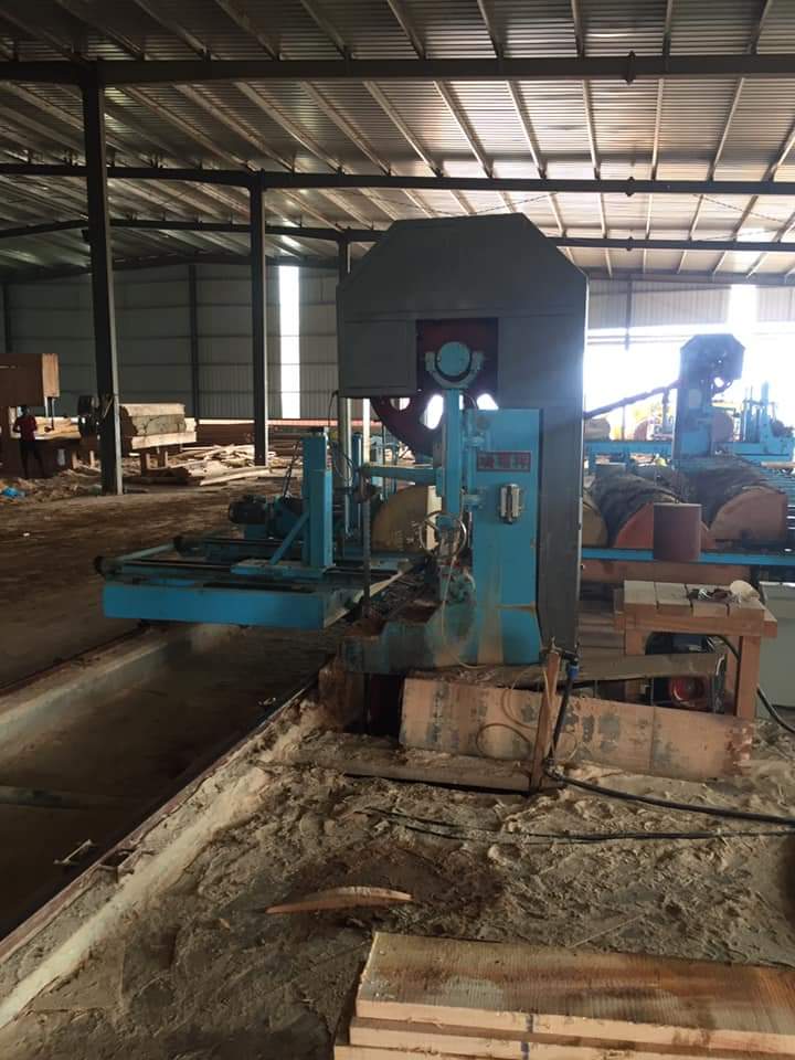 Timber treatment process at Mbakwood sawmill in Cameroon