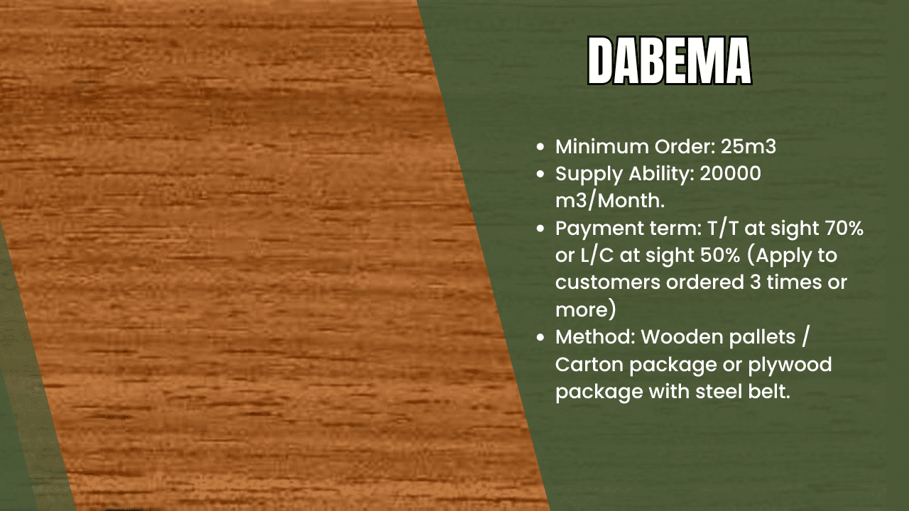 dabema hardwood timber fob douala