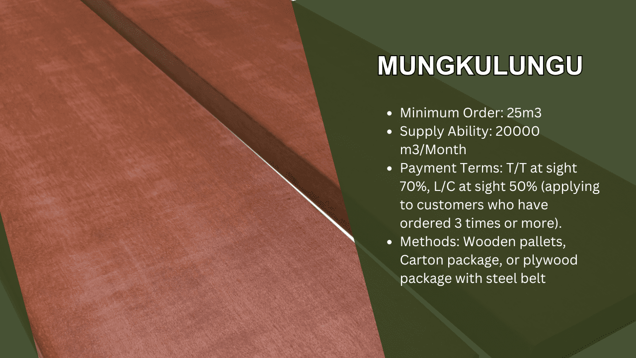 mukulungu hardwood sawn timber fob douala