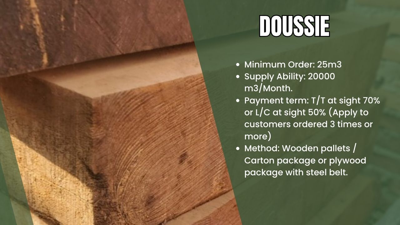 doussie hardwood sawn timber fob douala
